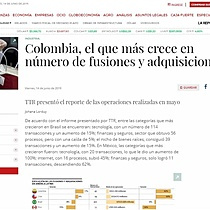 Colombia, el que ms crece en nmero de fusiones y adquisiciones